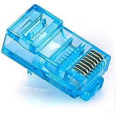 Ficha Telefone-Rede RJ45 8 Pinos CAT6