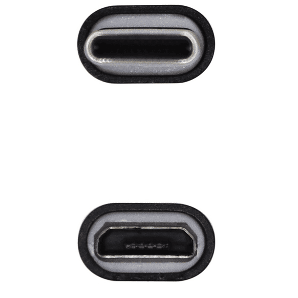 Adaptador Micro USB B Fêmea - USB C Macho (Preto) - AISENS 2