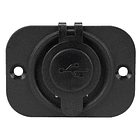 Ficha USB Tipo A Fêmea Dupla p/ Painel (12-24 VDC IN, 5V OUT) - PEIYING 3