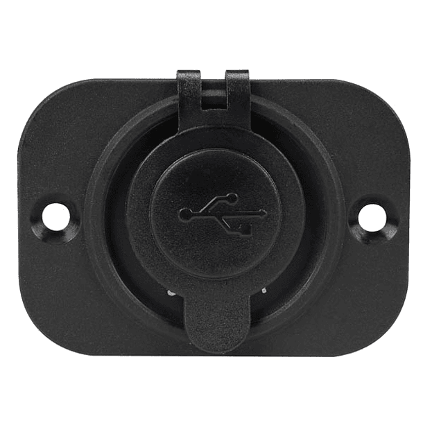 Ficha USB Tipo A Fêmea Dupla p/ Painel (12-24 VDC IN, 5V OUT) - PEIYING 3