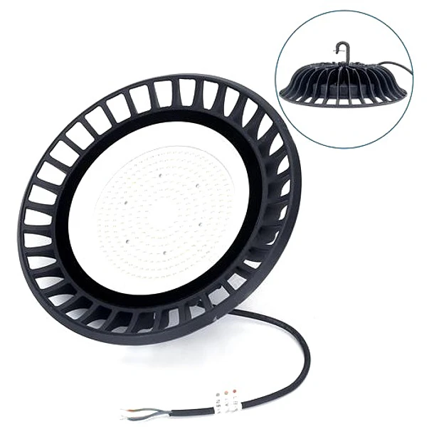 Campânula LED SLIM IP65 p/ Armazens 220V 150W 6000K 12400Lm 2