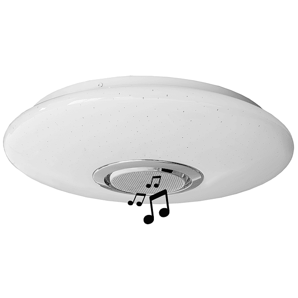 Candeeiro Plafon LED RGB 24W Dimável c/ Coluna Bluetooth Incorporada 1