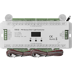 Controlador de Sensores de Escada 32 Canais (32x1A 5-24V) p/ Fitas LED - ES32