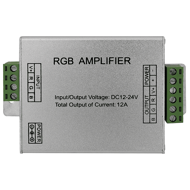 Repetidor/Amplificador RGB de 12V-24V 360~720W 3x 10A 1