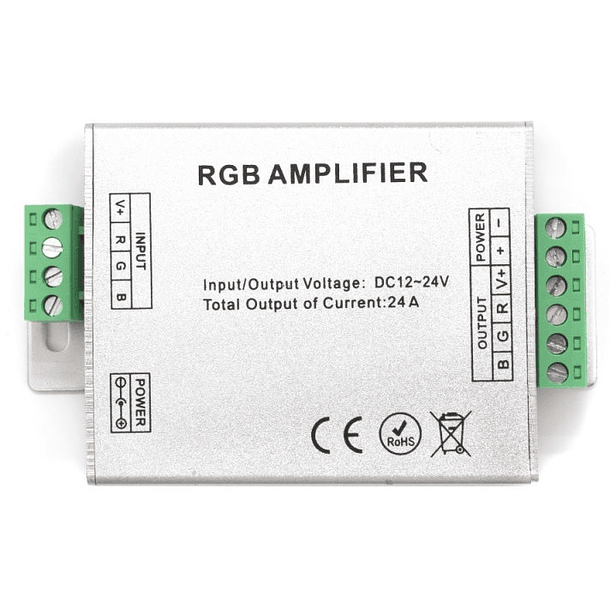 Repetidor/Amplificador RGB de 12V-24V 288W 3x 8A 2