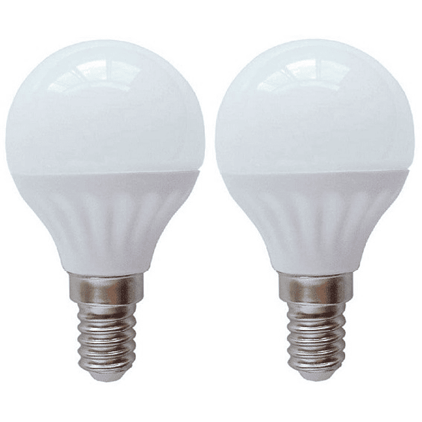 Pack 2x Lampadas LED Opalina 220V E14 4W Branco 4000K 260Lm 