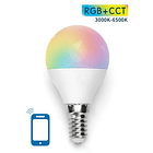 Lampada Smart LED Inteligente E14 G45 Wi-Fi 220V 7W RGB + Branco 3000K ~ 6500K 1