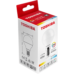 Lâmpada LED E14 G45 4,7W 6500K 470Lm - TOSHIBA