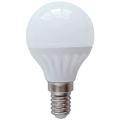 Lampada LED Opalina 220V E14 G45 6W Branco F. 6000K 510Lm
