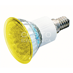 Lampada 24 LEDs 220V E14 1,8W Amarelo