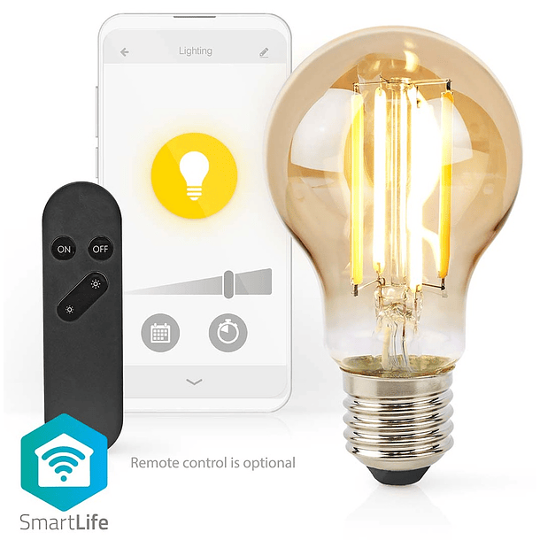 Lâmpada LED Filamento Inteligente SmartLife Wi-Fi E27 A60 1800K~3000K 7W 806Lm - NEDIS 4