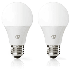 Pack 2x Lâmpadas LED SmartLife Wi-Fi E27 9W RGB+2700~6500K 806Lm - NEDIS