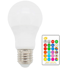 Lampada LED A60 220V E27 RGB+W 10W c/ Comando