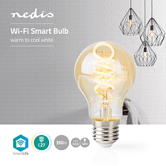 Lâmpada LED Filamento Inteligente SmartLife Wi-Fi E27 A60 1800K~6500K 5,5W 350Lm - NEDIS