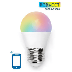 Lampada Smart LED Inteligente E27 G45 Wi-Fi 220V 7W RGB + Branco 3000K ~ 6500K