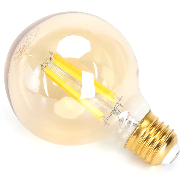 Lâmpada LED Inteligente E27 G80 Filamento Smart Wi-Fi 220V 6W 2700K ~ 6500K 806Lm (Âmbar) 2