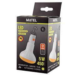 Lampada Anti-Mosquitos USB Recarregável 5W (Amarelo) - MATEL