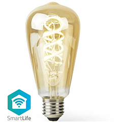 Lâmpada LED Filamento Inteligente SmartLife Wi-Fi E27 ST64 1800K~3000K 4,9W 360Lm - NEDIS