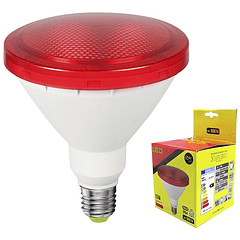 Lampada LED 220V PAR38 E27 15W Vermelho 1200Lm IP65 (Exterior)