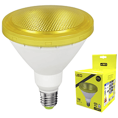 Lampada LED 220V PAR38 E27 15W Amarelo 1200Lm IP65 (Exterior)