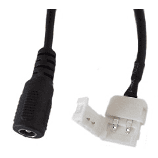 Ficha DC com Fio e Conector 8mm (SMD3528/2835) p/ Fita de LEDs 