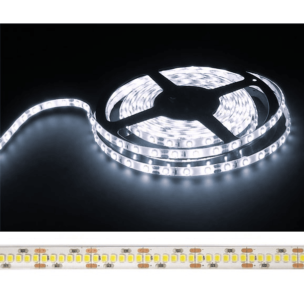 Fita 1200 LEDs SMD2835 Flexivel IP20 Branco F. 6000K 24V - 5 mts 1