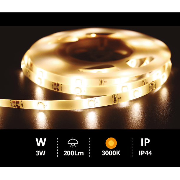 Fita LED 3W Branco Q. 3000K c/ Sensor Movimento (1,2 mts) - GSC 1