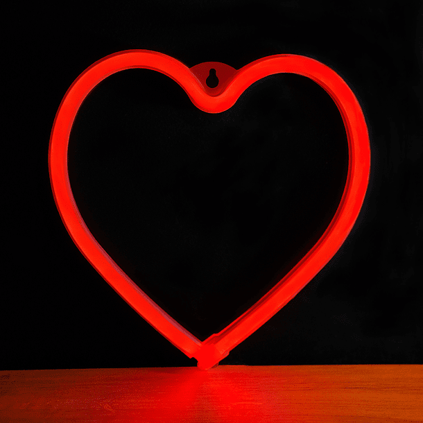 Luz Decorativa LED Neon Vermelho em Forma de Coração - FOREVER 2