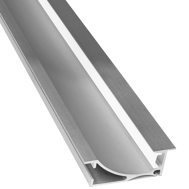 Perfil Embutir em Parede Pladur c/ Difusor Opaco p/ Fita de LEDs - 2 mts 1