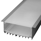 Perfil Embutir c/ Difusor Opaco p/ 8x Fita de LEDs - 2 mts 1