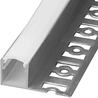 Perfil Embutir em Pladur c/ Difusor Opaco p/ Fita de LEDs (Embutida ao Canto) - 2 mts 1