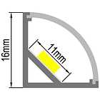 Perfil Alumínio c/ Difusor Opaco p/ Fita de LEDs - 2 mts 2