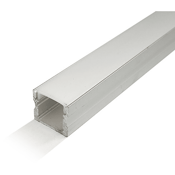 Perfil Alumínio c/ Difusor Opaco p/ Fita de LEDs - 3 mts 1