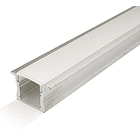 Perfil Alumínio c/ Difusor Opaco p/ Fita de LEDs - 2 mts 1