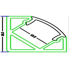Perfil Alumínio c/ Difusor Opaco p/ Fita de LEDs - 2 mts 2