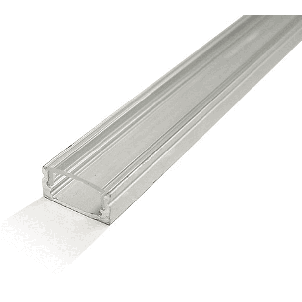 Perfil Alumínio c/ Difusor Transparente p/ Fita de LEDs - 2 mts 1