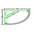 Perfil Alumínio c/ Difusor Transp. p/ Fita de LEDs - 2 mts 2
