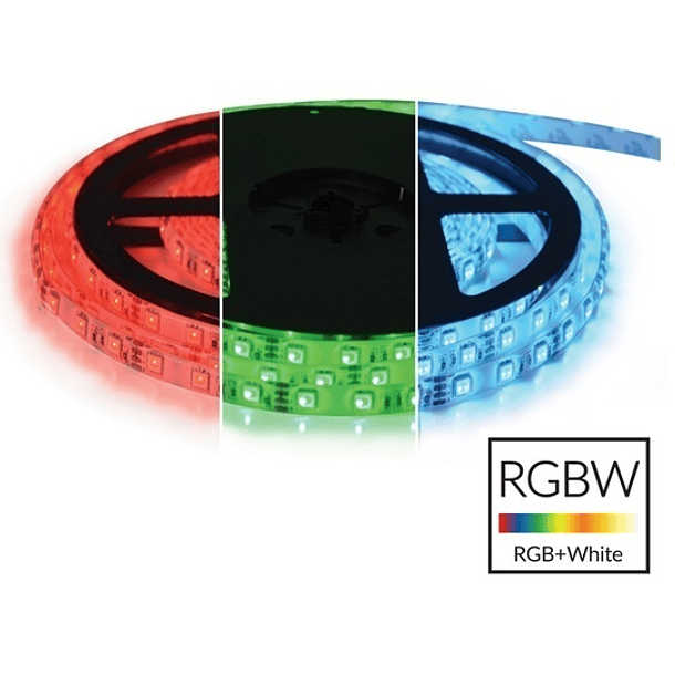 Fita 300 LEDs SMD5050 IP20 RGB+W 12V 14,4W/m - 5 mts 