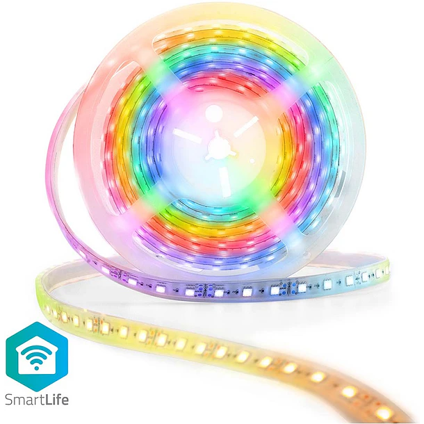 Fita LED RGB Inteligente Wi-Fi SmartLife IP65 480Lm (5 mts) - NEDIS 1