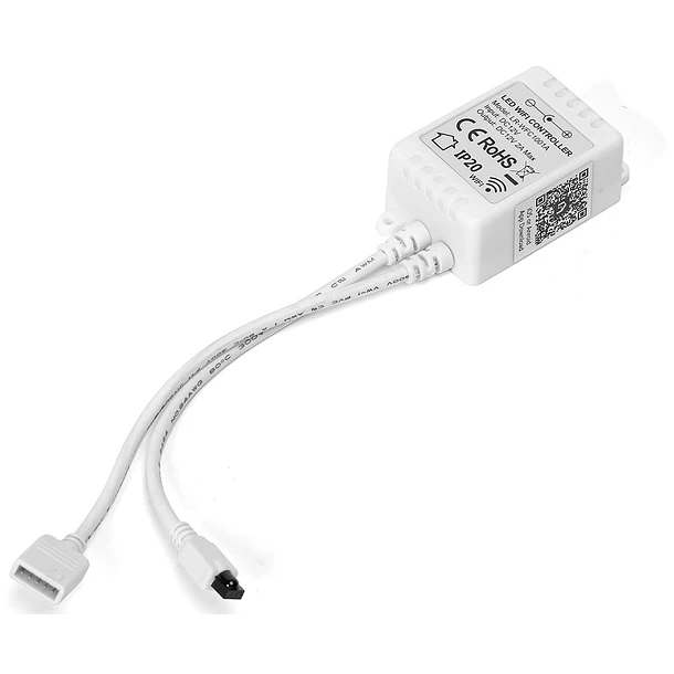 Pack Fita LEDs Inteligente Smart RGB+W Wi-Fi 12V (5 mts) + Controlador + Fonte Alimentação 4