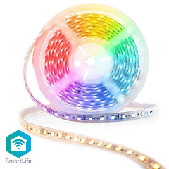 Fita de LEDs Inteligente IP65 RGB+W SmartLife Wi-Fi (5 mts) - NEDIS