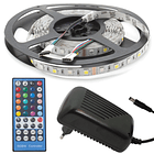 Pack Fita 300 LEDs RGB+W (5 mts) 12V + Controlador + Fonte Alimentação 1