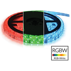 Fita 300 LEDs SMD5050 Flexivel IP65 RGB+W 12V (5 mts)