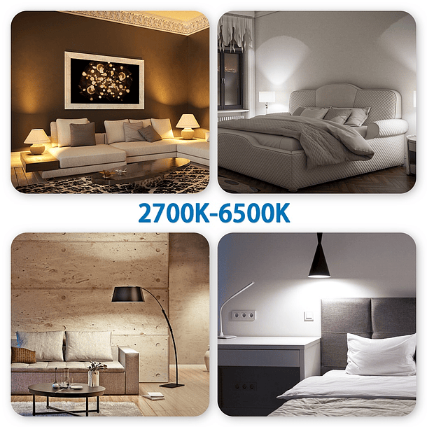 Lâmpada LED Inteligente GU10 Smart Wi-Fi 220V 6W 2700K ~ 6500K 510Lm 3