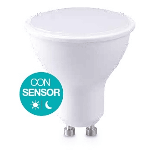 Lampada LED 220V GU10 5W Branco Q. 3000K 330Lm c/ Sensor Crepuscular - GSC 