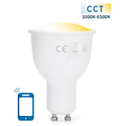 Lampada Smart LED GU10 220V 7W Branco 3000K ~ 6500K Wi-Fi 1
