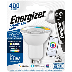 Lâmpada Smart LED Wi-Fi GU10 5W RGB + Branco Variável 350Lm - ENERGIZER