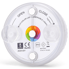 Pack 2x Aplique LED RGB Submersível (IP68) a Bateria c/ Comando