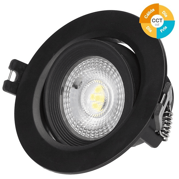 Projector LED Basculante Redondo p/ Encastrar Série Banok 7W 3000-4000-6500K (Preto) - GSC 1