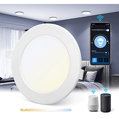 Painel Smart LED Inteligente Redondo Ø17cm Wi-Fi 12W 3000K ~ 6500K 820Lm